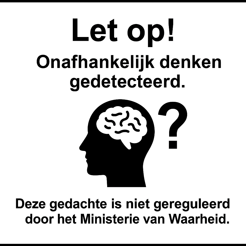Let op: Onafhankelijk denken gedetecteerd
